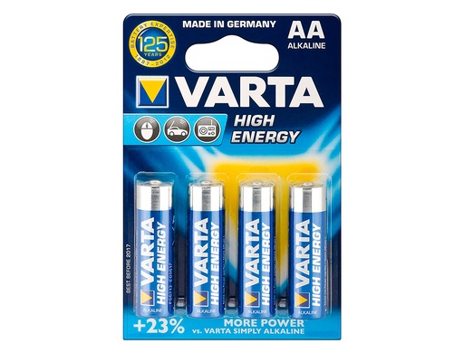 VARTA - PILA ALCALINA LONGLIFE POWER AA TIPO LR-06 BLISTER DE 4 UNIDADES (Ref.AA-4906)