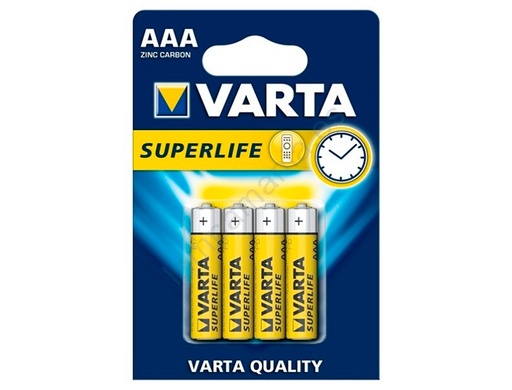 VARTA - PILA SALINA SUPERLIFE AAA TIPO R-03 BLISTER DE 4 UNIDADES (Ref.AAA-2003)
