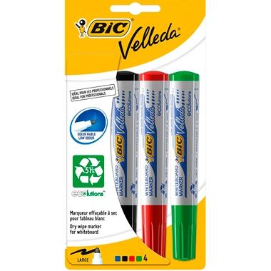 VELLEDA - MARCADOR 1701 PIZARRA BLANCA PUNTA REDONDA SURTIDOS BLISTER - 4 UNIDADES - (Ref.8757151)