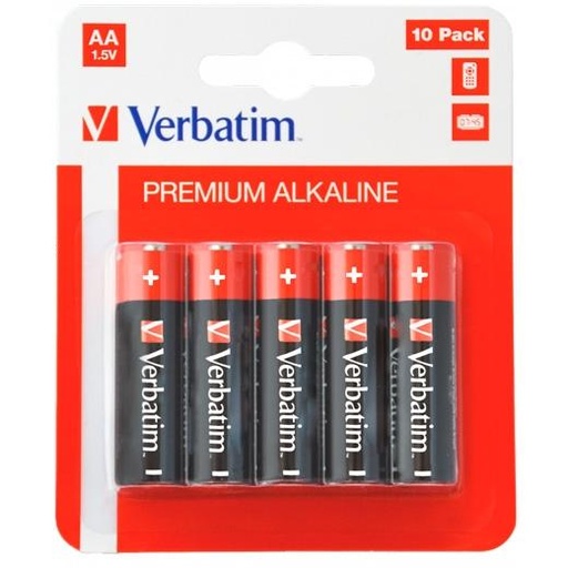 VERBATIM - PILAS ALCALINAS AA - LR6 - PACK 10 UDS (Ref.49875)