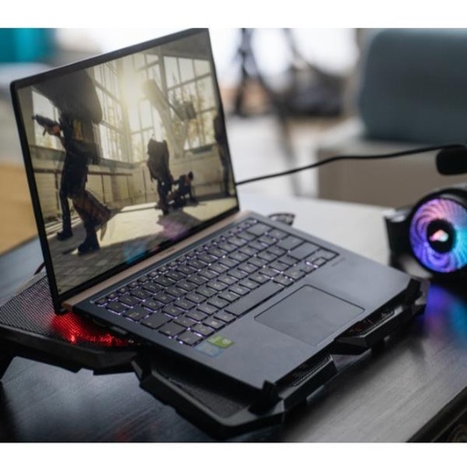 VERBATIM - SOPORTE PARA PORTATIL SUREFIRE BORA GAMING LAPTOP COOLING PAD RED (Ref.48819)