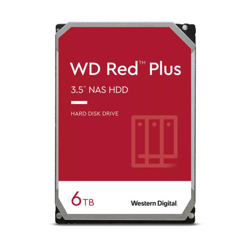 WESTERN DIGITAL ELEMENTS - Western Digital Red Plus disco duro interno 3.5" 6000 GB Serial ATA III (Canon L.P.I. 5,45€ Incluido) (Ref.WD60EFPX)