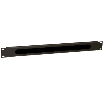 WP - Guía Cable con cepillo 1U black RAL 9005 (Ref.N-ACM-201-B)