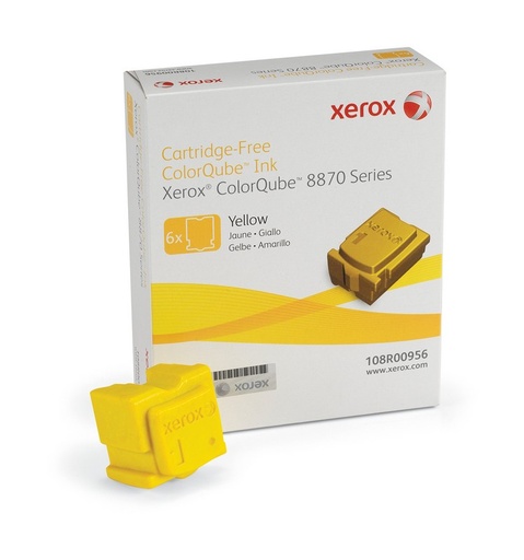 XEROX - COLORQUBE 8870 CARTUCHO TINTA SOLIDA AMARILLO - 6 BARRAS (Ref.108R00956)