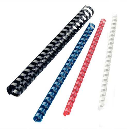 YOSAN - CANUTILLO PLASTICO 21 anillas paso US NEGRO 16 mm CAJA de 100 (Ref.0508N116)