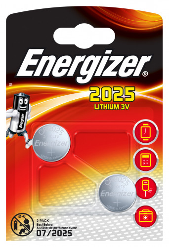 [1267389] ENERGIZER - Pilas Botón Pack 2 ud. CR2025 (Ref.626981)