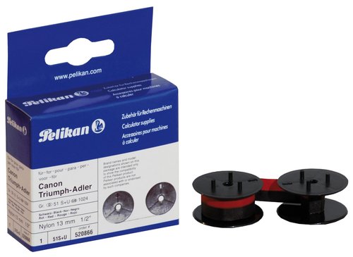 [2044290] PELIKAN - CINTA PARA MAQUINA GRUPO 51 NYLON NEGRO/ROJO (Ref.520866)