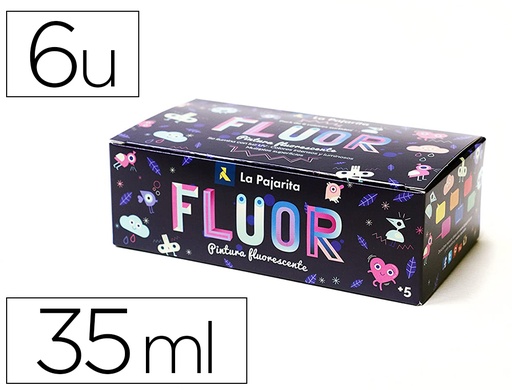 [1422402] LA PAJARITA - Pintura al agua Fluor +pincel (Ref.PTE)