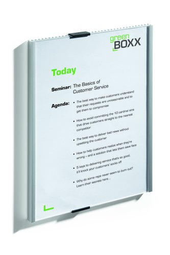 [1803046] DURABLE - Rotulo Informacion Info Sign 210X297 Para puertas aluminio Metalico (Ref.4806-23)