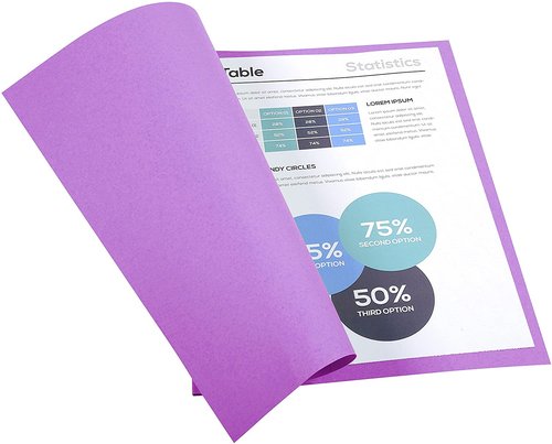 [1459250] EXACOMPTA - Subcarpetas Foldyne Caja 100 ud A4/folio Cartulina reciclada Violeta 180 G (Ref.420016E)