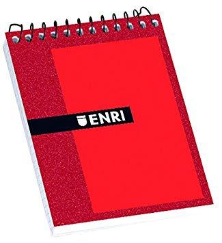 [1712564] ENRI - Bloc notas 80h 8º Cuadricula 4x4 Rojo (Ref.100302808)