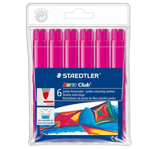 [2072746] STAEDTLER - ROTULADOR COLOR JUMBO TRAZO 3 MM -CAJAS UNICOLOR ROSA (Ref.340 WP6-20)