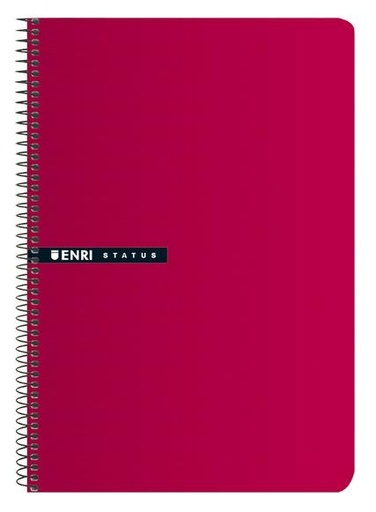 [1739670] ENRI - Cuaderno espiral 100h 4º Cuadricula 4x4 Rojo 100430077 (Ref.100435746)