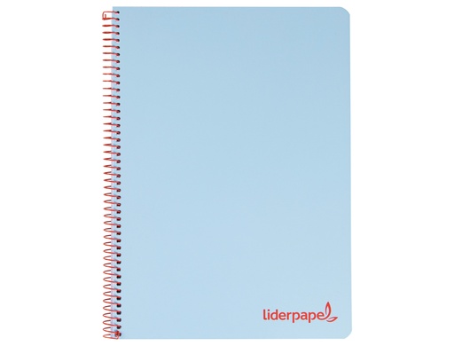 [2029638] LIDERPAPEL - CUADERNO ESPIRAL A6 MICRO THINK TAPA PLASTICO 140H 80 GR CUADRO 5MM 4 BANDAS AZUL (Ref.BD10)