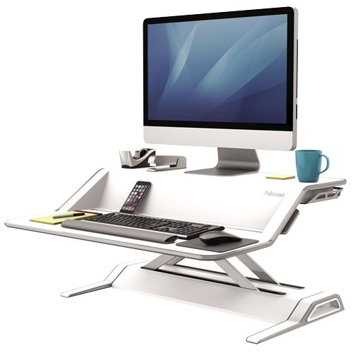 [2154032] FELLOWES - SOPORTE PARA MONITOR SIT STAND LOTUS AJUSTABLE EN ALTURA BLANCO 81X61X57 CM (Ref.9901)