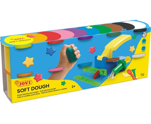 JOVI - PLASTILINA BLANDIVER SOFT DOUGH 110gr. SURTIDOS CAJA DE 10 (Ref.410S)