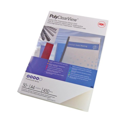 [IB386848] GBC - TAPA ENCUADERNACIÓN POLYCOVERS 300 MICRAS A4 POLIPROPILENO TRANSPARENTE MATE Paq. 100 (Ref.IB386848)