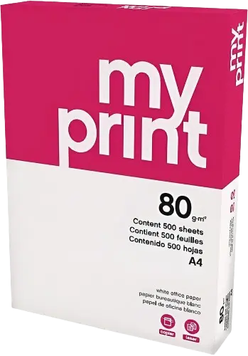 [MYP0800034] MY PRINT - PAPEL A4 - 80g - Blancura CIE 136 - Paquete 500h (Ref.MYP0800034)