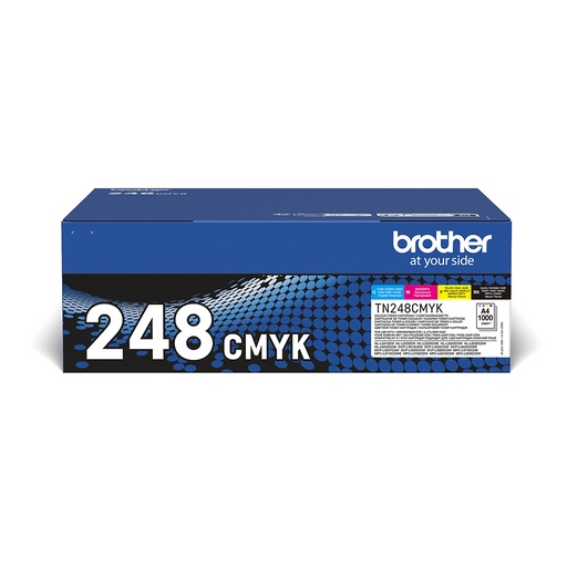 [TN248VAL-TN248CMKY] BROTHER - TONER TN248VAL - Negro, Cian, Amarillo, Magenta - 1.000pg PARA HLL3220CW, HLL3240CDW, DCPL3520CDW, DCPL3560CDW, MFCL3740CDW, MFCL3760CDW, HLL8230CDW, HLL8240CDW, MFCL8340CDW, MFCL8390CDW (Ref.TN248VAL-TN248CMKY)