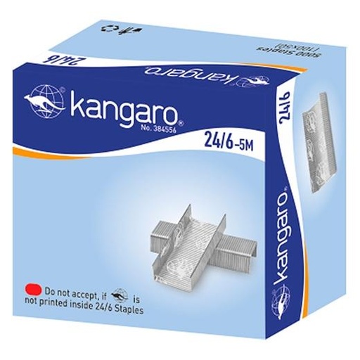 [KG2465M] KANGARO - Caja 5.000 Grapas 24/6 Galvanizadas (Ref.KG2465M)