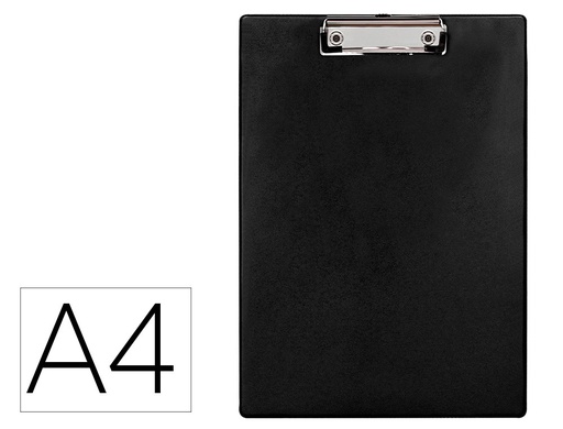 Q-CONNECT - PORTANOTAS A4 - NEGRO - PLASTICO 50% RECICLADO  (Ref.KF14405)